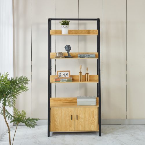 Polcállvány, sötét tölgy/fekete, CHARITON