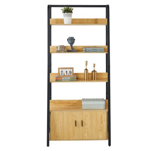 Polcállvány, sötét tölgy/fekete, CHARITON