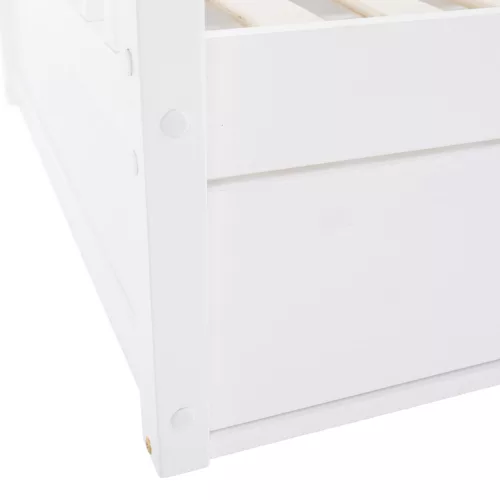 Montessori ágy, 90x200, fehér, tömör, BIANKA