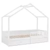 Montessori ágy, 90x200, fehér, tömör, BIANKA