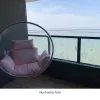 Függő fotel, átlátszó/arany/fehér, BUBBLE NEW TYP 1