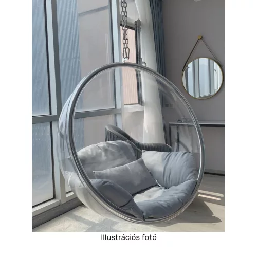 Függő fotel, átlátszó/arany/rózsaszín, BUBBLE NEW TYP 1