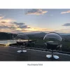 Függő fotel állvánnyal, átlátszó/ezüst/szürke, BUBBLE NEW TYP 2
