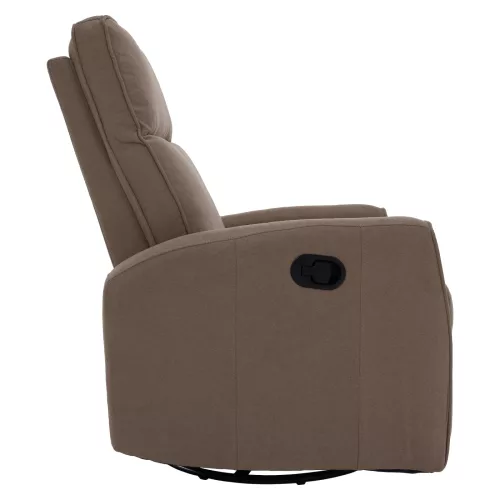 Relax forgószék fotel, szürkésbarna taupe, MEKENZI