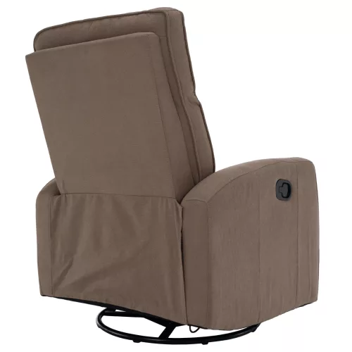 Relax forgószék fotel, szürkésbarna taupe, MEKENZI