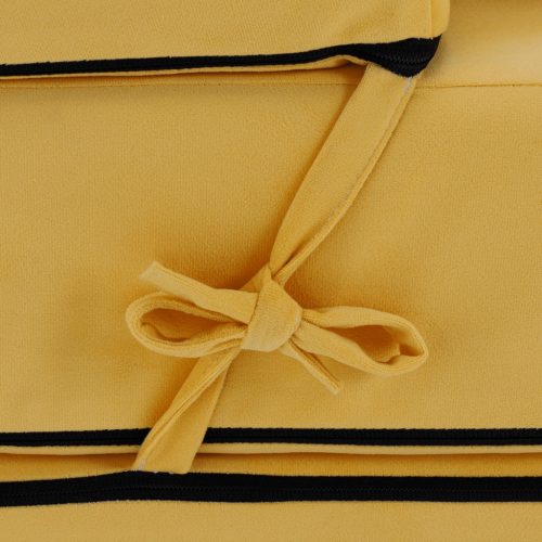 Összecsukható matrac/fotel, 2v1, sárga, PELOS