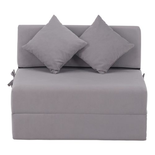 Összecsukható matrac/fotel, 2v1, világosszürke, PELOS