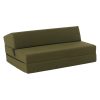 Összecsukható matrac/fotel, 2v1, olivazöld, VEDIS