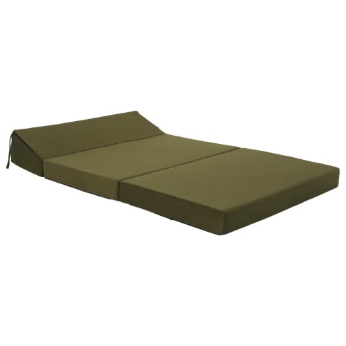 Összecsukható matrac/fotel, 2v1, olivazöld, VEDIS