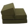 Összecsukható matrac/fotel, 2v1, olivazöld, VEDIS