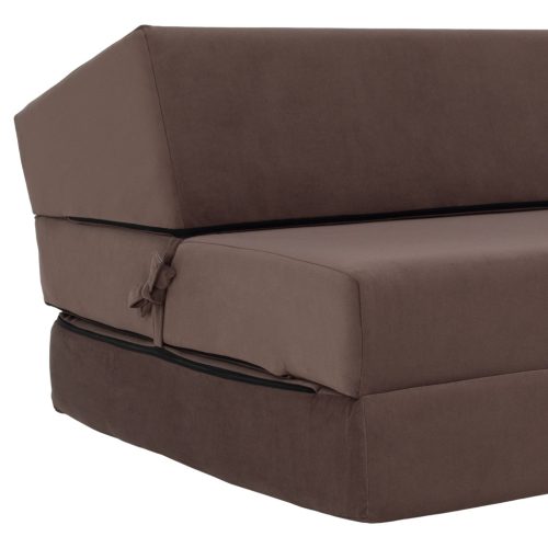 Összecsukható matrac/fotel, 2v1, barna Taupe, VEDIS