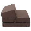 Összecsukható matrac/fotel, 2v1, barna Taupe, VEDIS