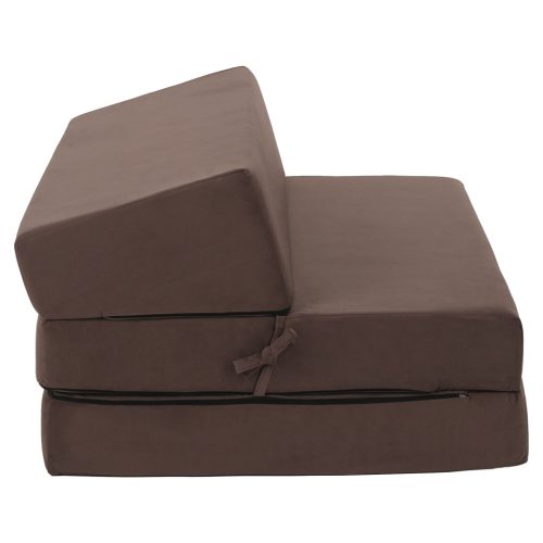 Összecsukható matrac/fotel, 2v1, barna Taupe, VEDIS