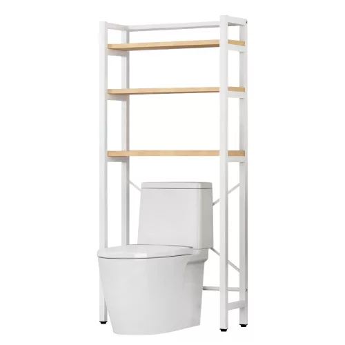 Polcállvány WC fölé, tölgy natural/fehér, BALRAM