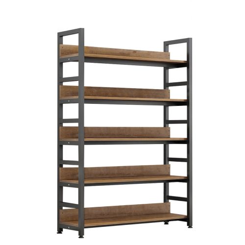 Polcállvány, sötét tölgy/fekete, JANEL TYP 1