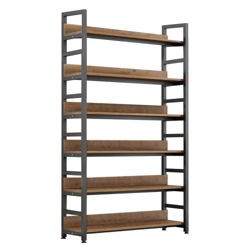 Polcállvány, sötét tölgy/fekete, JANEL TYP 2