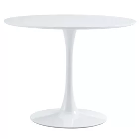   Étkezőasztal, kerek, fehér, matt, átmérő 110 cm, REVENTON NEW