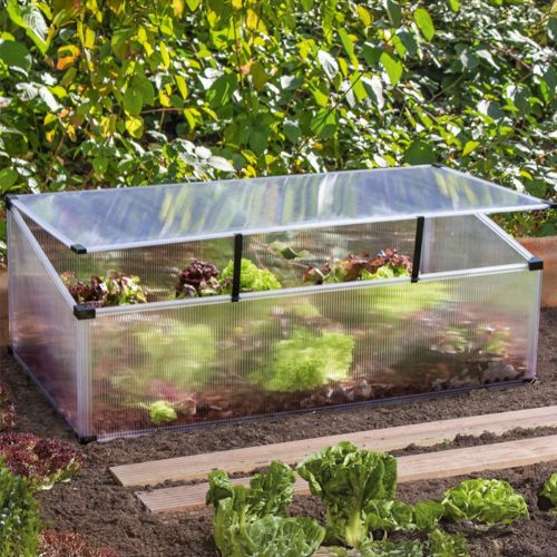 Kerti üvegház/melegágy, polikarbonát, 100x60x30 cm, LENSAR