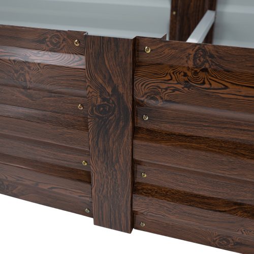 Magasított virágágy, barna, acél, NONKY TYP 6