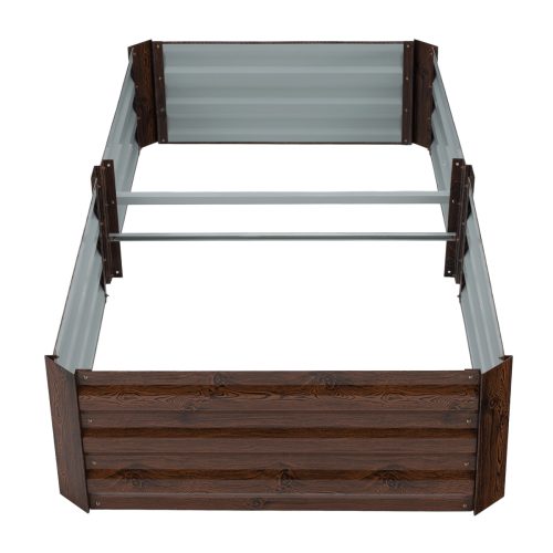 Magasított virágágy, barna, acél, NONKY TYP 7