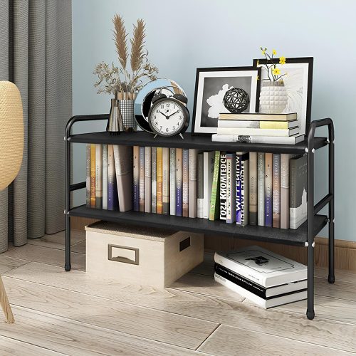 Állítható polcállvány, fekete, SOMER