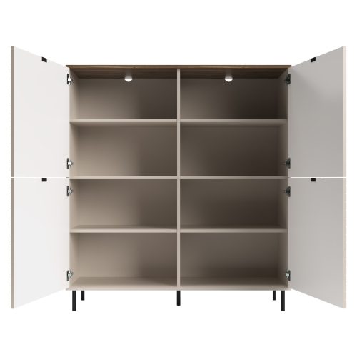 Polcos szekrény, kasmír/castello tölgy, EYCO 4D