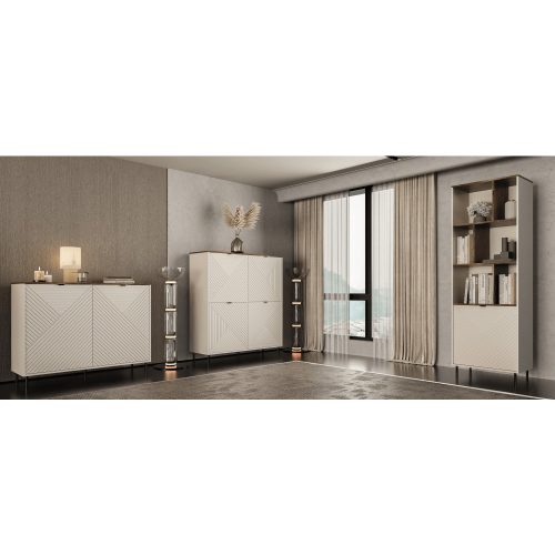 Komód, kasmír/castello tölgy, EYCO 2D