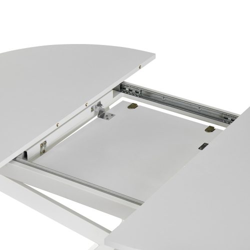 Kihúzható étkezőasztal, fehér, 100x100-140x75 cm, ABERO TYP 1