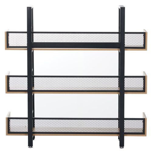 3 polcos polcállvány, tölgy/fekete, KILIS NEW TYP 1