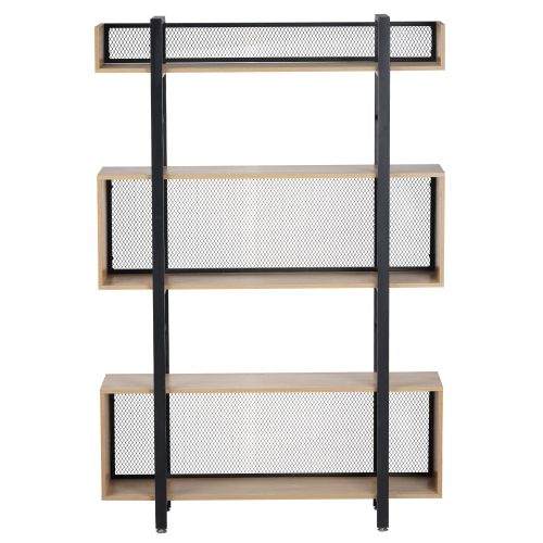 3 polcos polcállvány, tölgy/fekete, KILIS NEW TYP 3