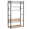 Polcállvány polcokkal, tölgy/fekete, KILOS NEW TYP 2