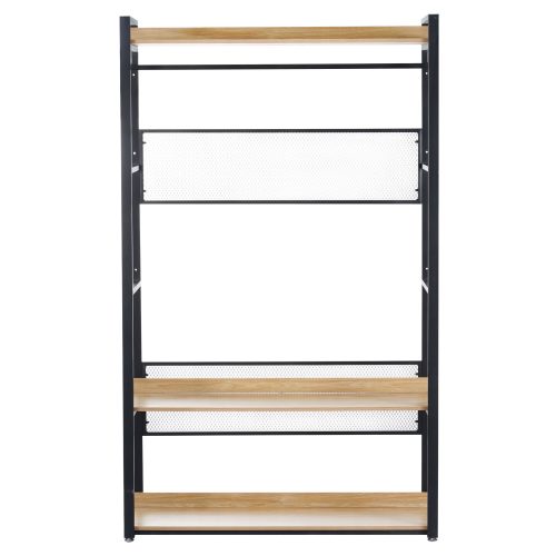 Polcállvány polcokkal, tölgy/fekete, KILOS NEW TYP 2