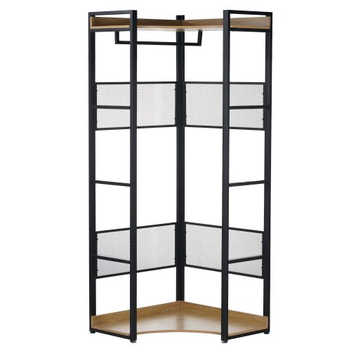 Sarokállvány, tölgy/fekete, KILOS NEW TYP 4