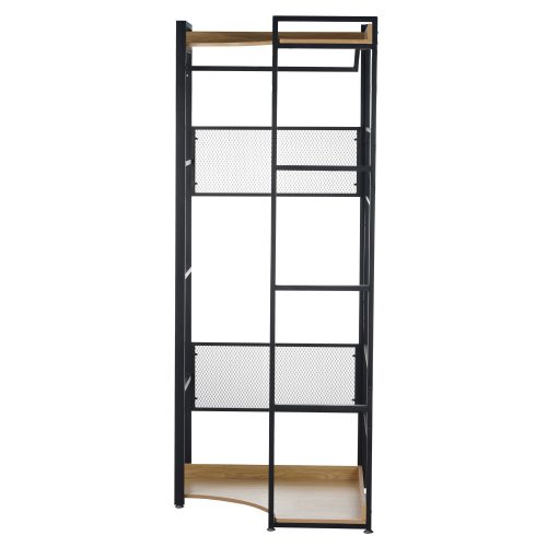 Sarokállvány, tölgy/fekete, KILOS NEW TYP 4