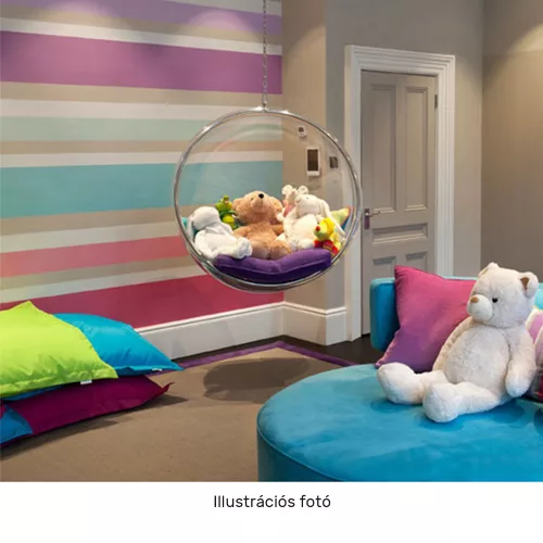 Függő fotel, átlátszó/arany/szürke, BUBBLE NEW TYP 1