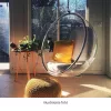 Függő fotel, átlátszó/arany/szürke, BUBBLE NEW TYP 1