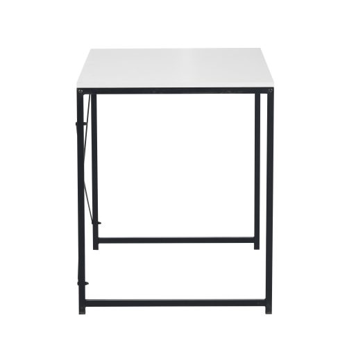 Íróasztal, fehér/fekete, 90x60 cm, MELLORA