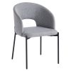 Étkezőszék, szürke/fekete, LONKA