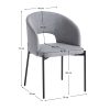 Étkezőszék, szürke/fekete, LONKA