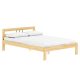 Ágy ráccsal, természetes, fenyőfa, 140x200, JONA