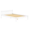 Ágy ráccsal, fehér, fenyőfa, 140x200, MAVIL