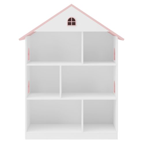 Gyerek könyvespolc, fehér/rózsaszín, MAISON TYP 1