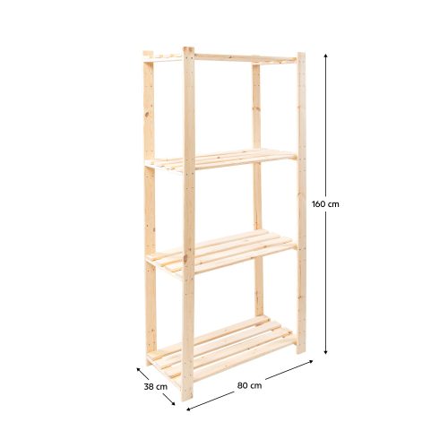 Polcállvány, természetes, fenyő, SIMU 1600