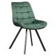 Étkezőszék, sötétzöld Velvet szövet/fekete, SAMIRA