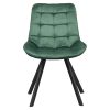 Étkezőszék, sötétzöld Velvet szövet/fekete, SAMIRA