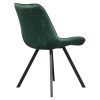 Étkezőszék, sötétzöld Velvet szövet/fekete, SAMIRA