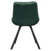 Étkezőszék, sötétzöld Velvet szövet/fekete, SAMIRA