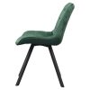 Étkezőszék, sötétzöld Velvet szövet/fekete, SAMIRA