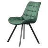 Étkezőszék, sötétzöld Velvet szövet/fekete, SAMIRA