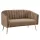 Design kétszemélyes kanapé, barna Velvet szövet/gold króm-arany, BAGY